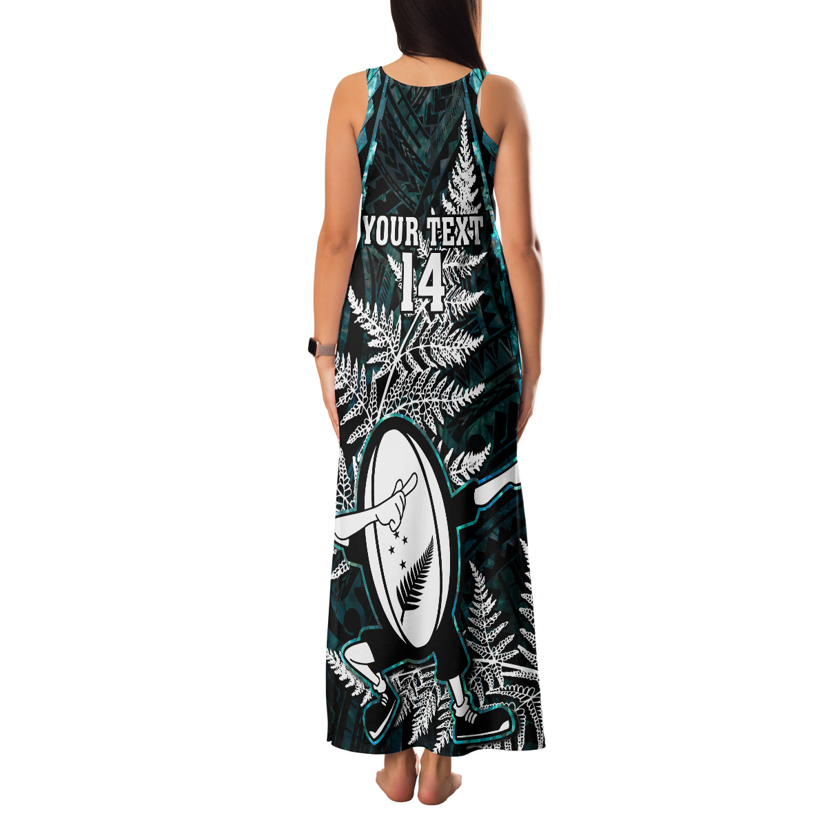 custom-new-zealand-silver-fern-rugby-family-matching-tank-maxi-dress-and-hawaiian-shirt-aotearoa-all-black-dabbing-ball-with-maori-paua-shell