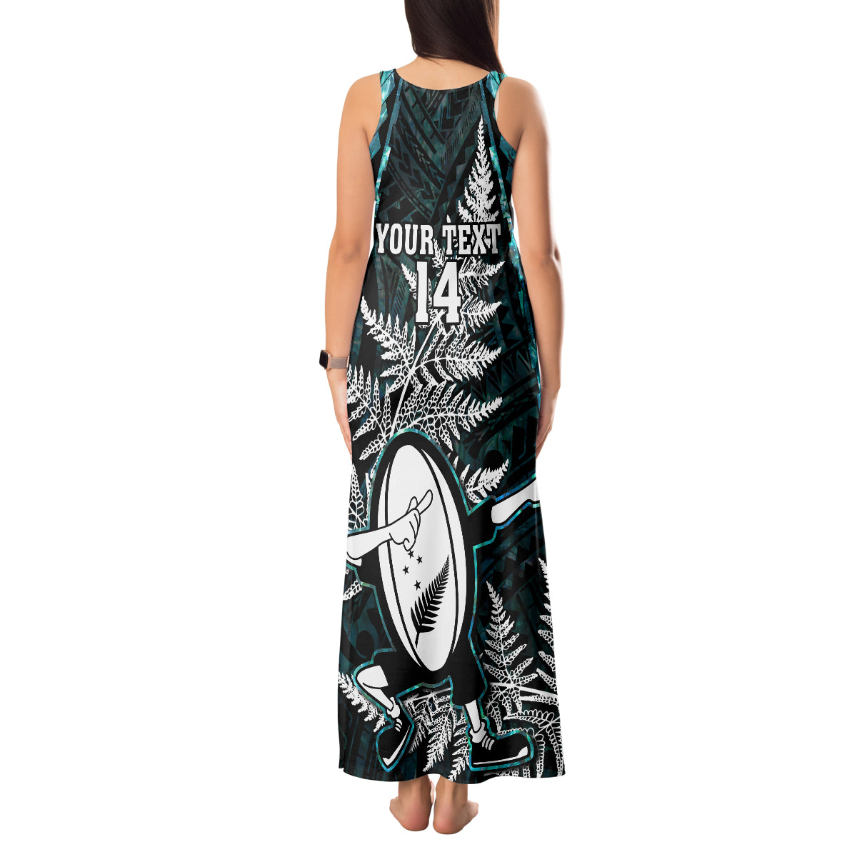 custom-new-zealand-silver-fern-rugby-tank-maxi-dress-aotearoa-all-black-dabbing-ball-with-maori-paua-shell