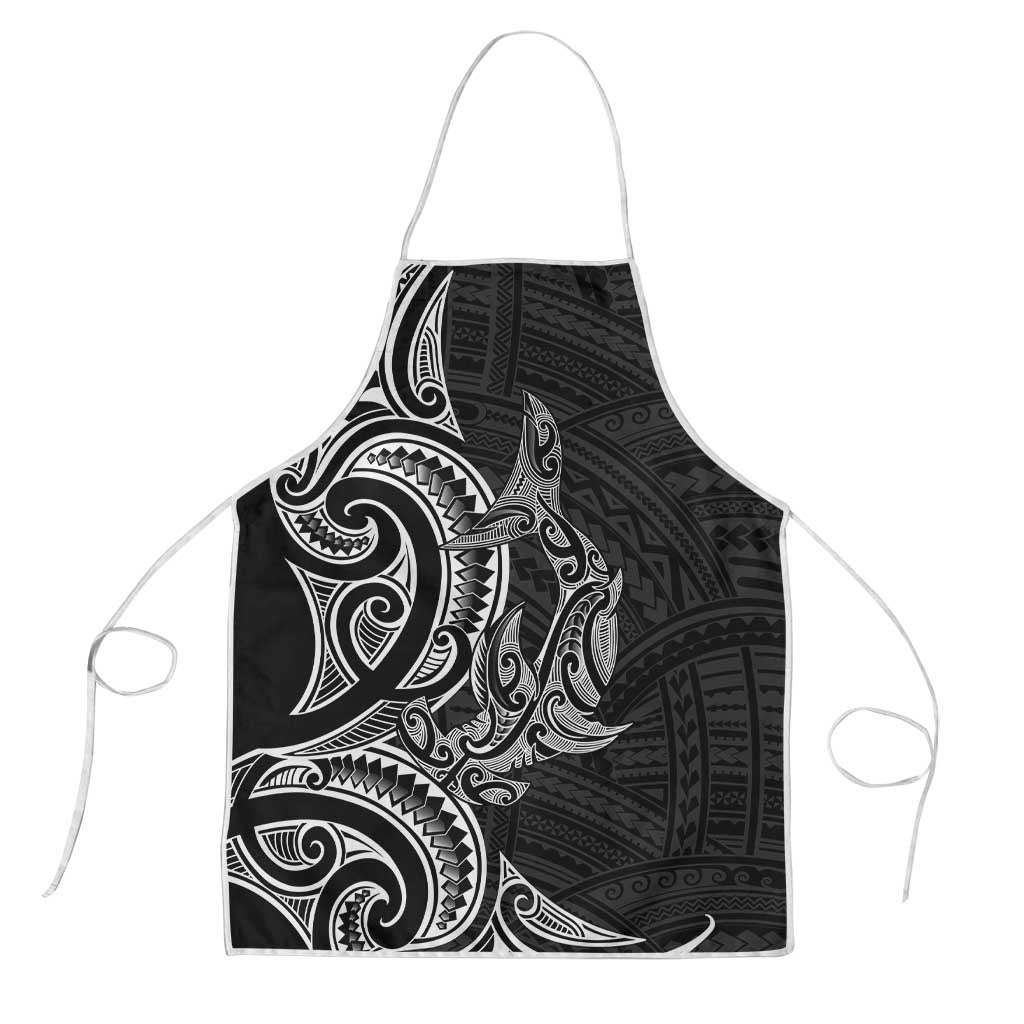 New Zealand Hammerhead Shark Apron Maori Haehae Mangopare Black - Vibe Hoodie