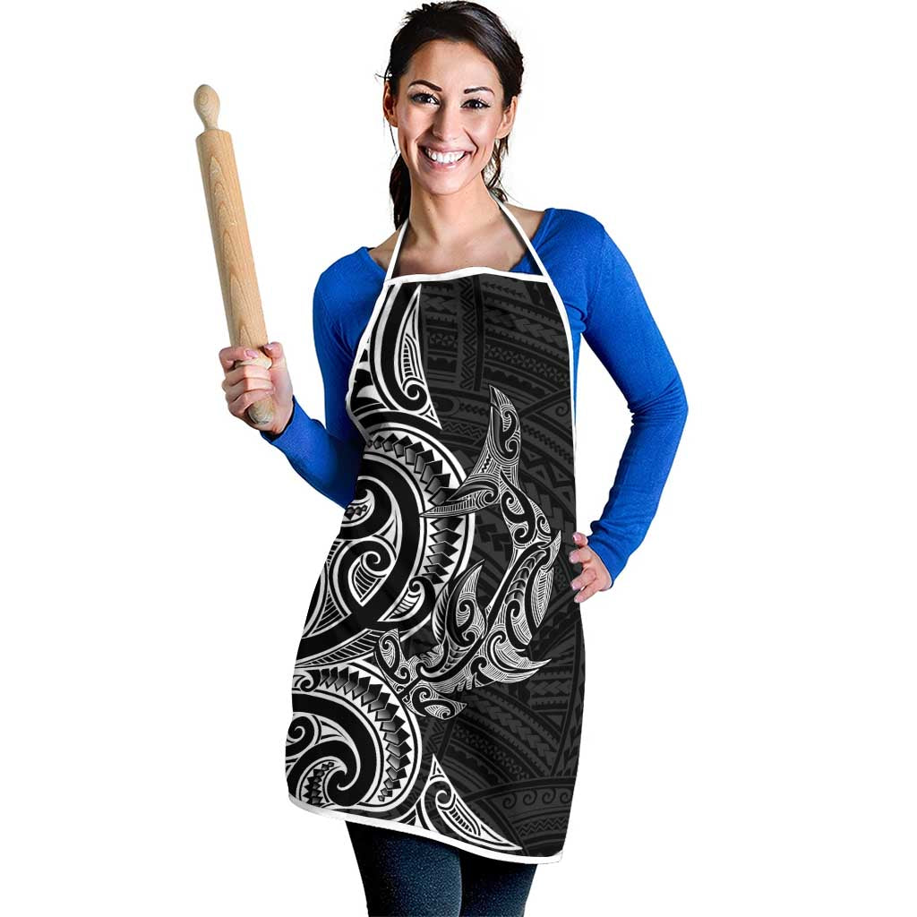 New Zealand Hammerhead Shark Apron Maori Haehae Mangopare Black - Vibe Hoodie