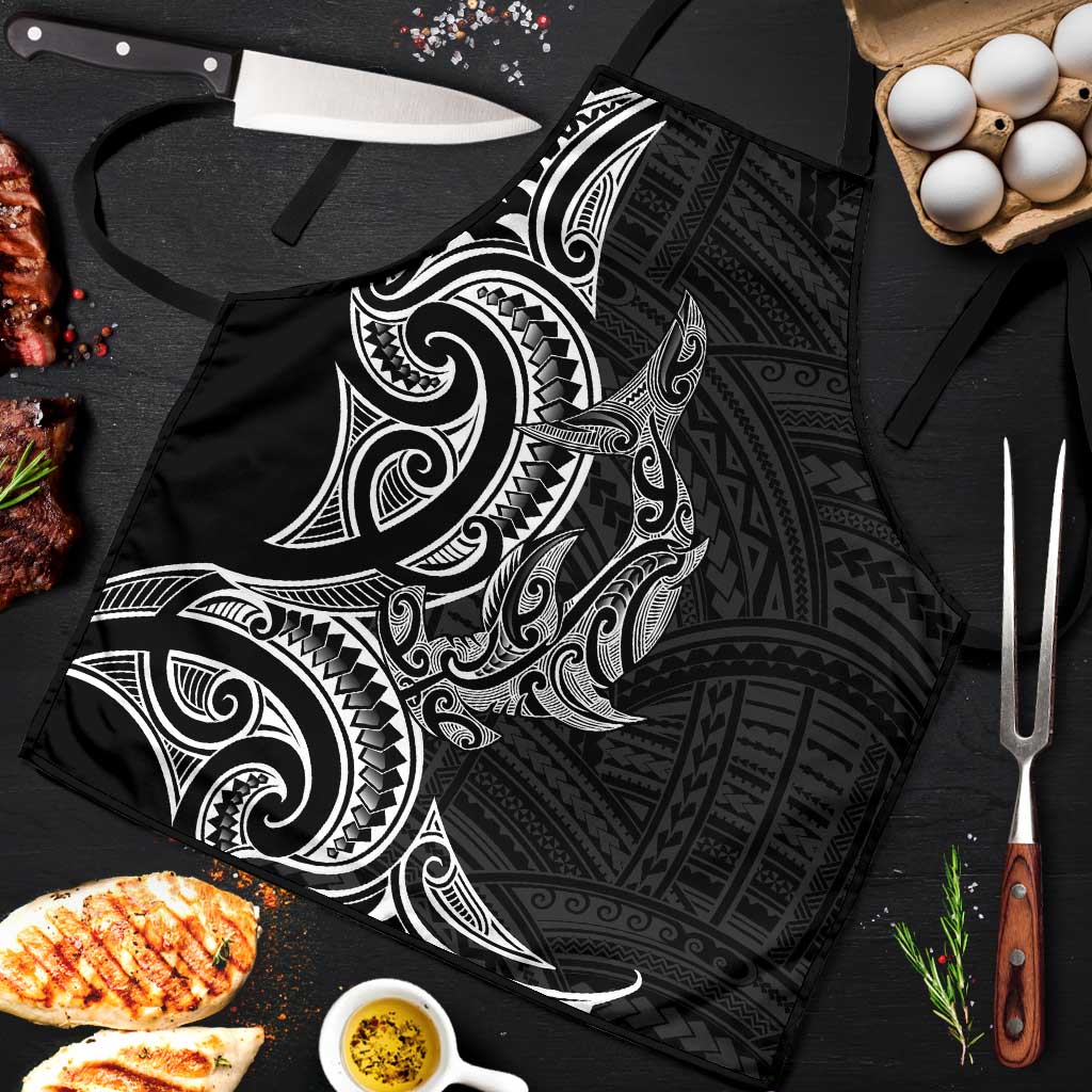New Zealand Hammerhead Shark Apron Maori Haehae Mangopare Black - Vibe Hoodie