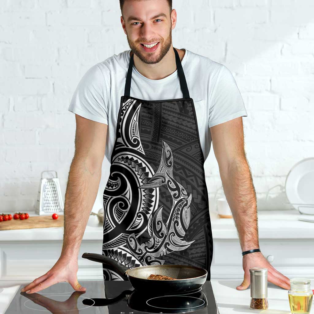 New Zealand Hammerhead Shark Apron Maori Haehae Mangopare Black - Vibe Hoodie