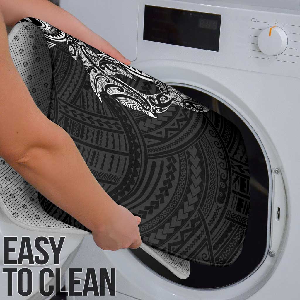 New Zealand Hammerhead Shark Bathroom Set Maori Haehae Mangopare Black - Vibe Hoodie