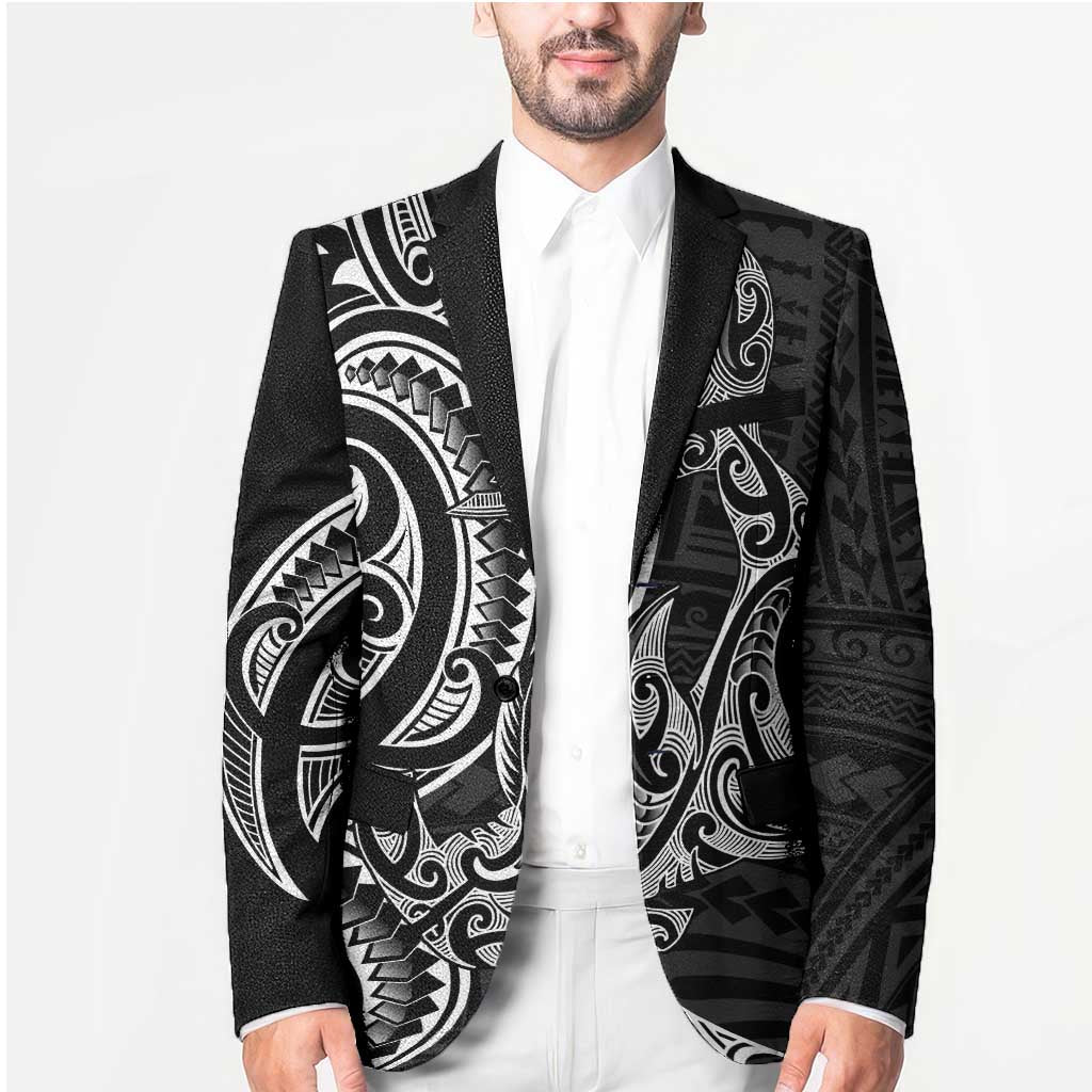 New Zealand Hammerhead Shark Blazer Maori Haehae Mangopare Black - Vibe Hoodie