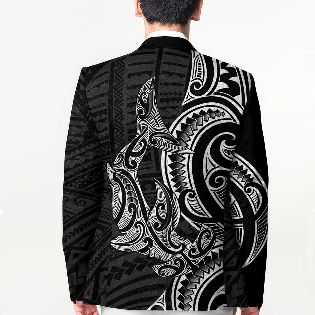 New Zealand Hammerhead Shark Blazer Maori Haehae Mangopare Black - Vibe Hoodie