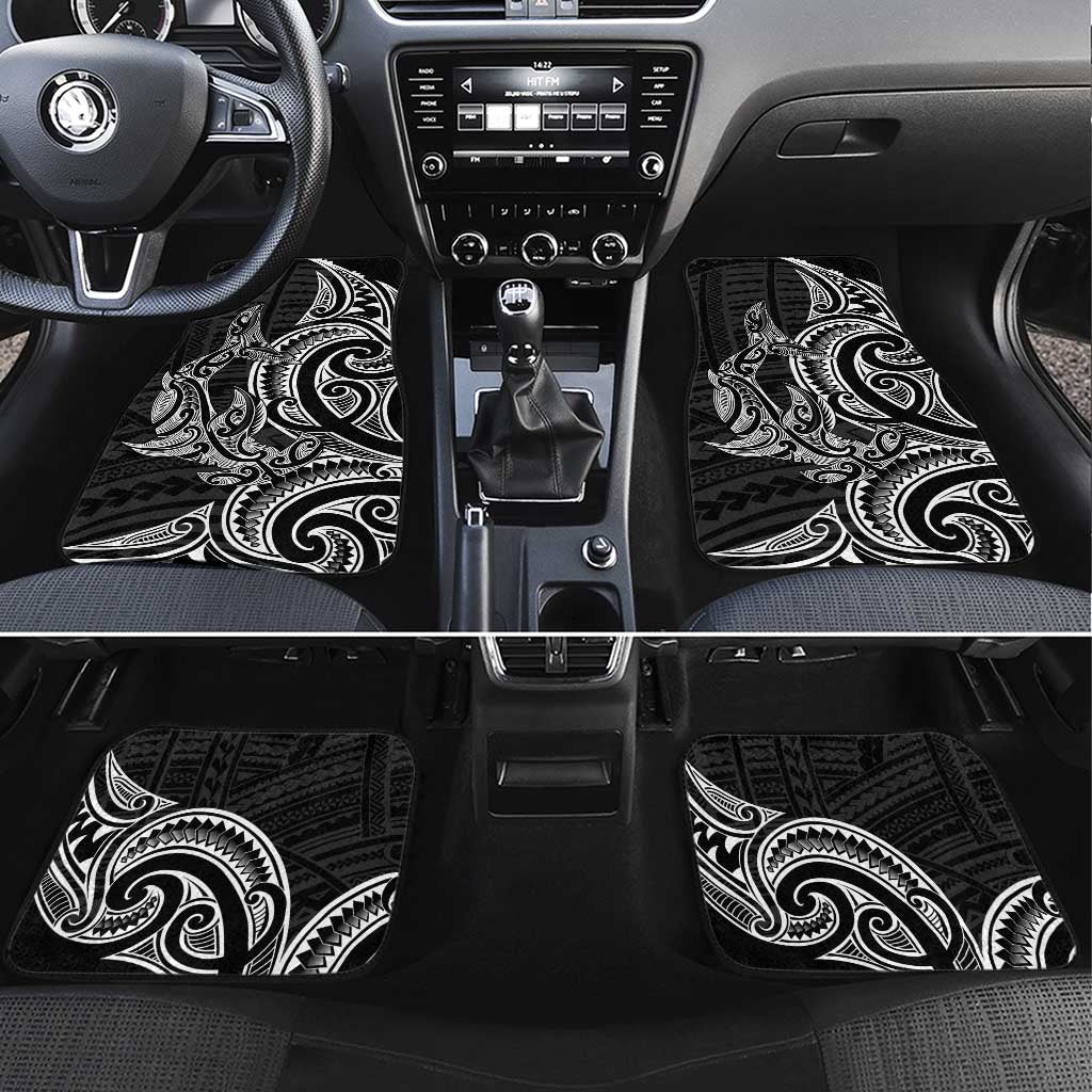 New Zealand Hammerhead Shark Car Mats Maori Haehae Mangopare Black - Vibe Hoodie