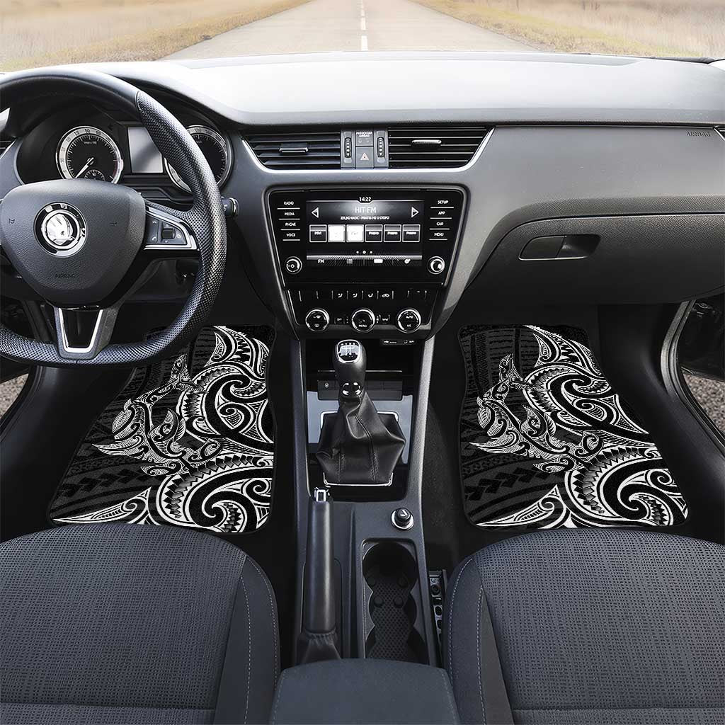 New Zealand Hammerhead Shark Car Mats Maori Haehae Mangopare Black - Vibe Hoodie