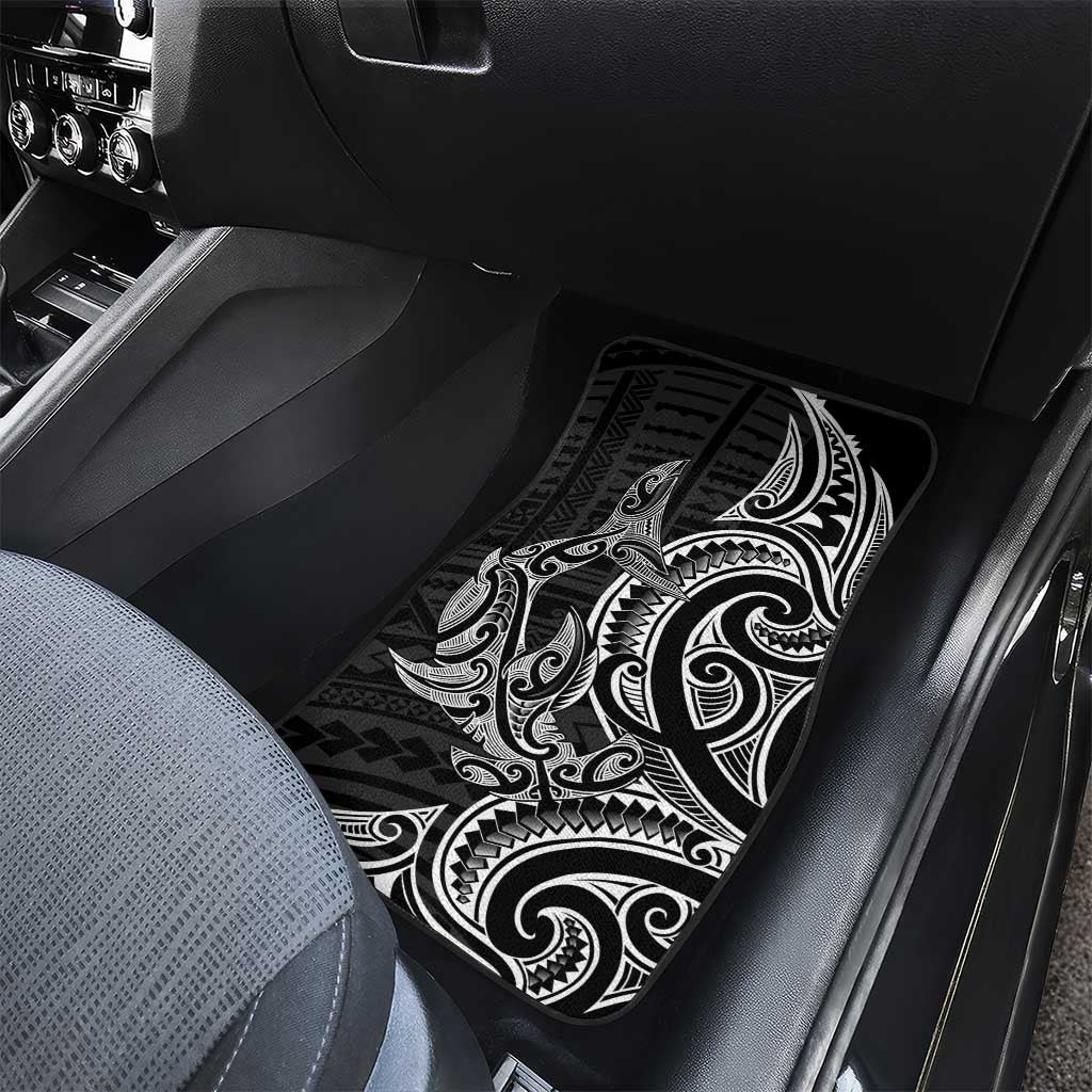 New Zealand Hammerhead Shark Car Mats Maori Haehae Mangopare Black - Vibe Hoodie