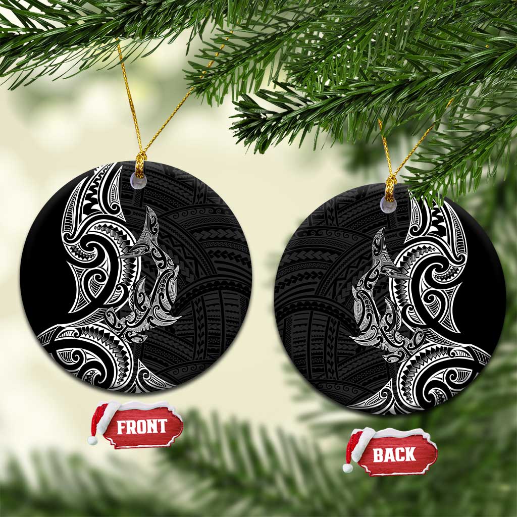 New Zealand Hammerhead Shark Ceramic Ornament Maori Haehae Mangopare Black - Vibe Hoodie