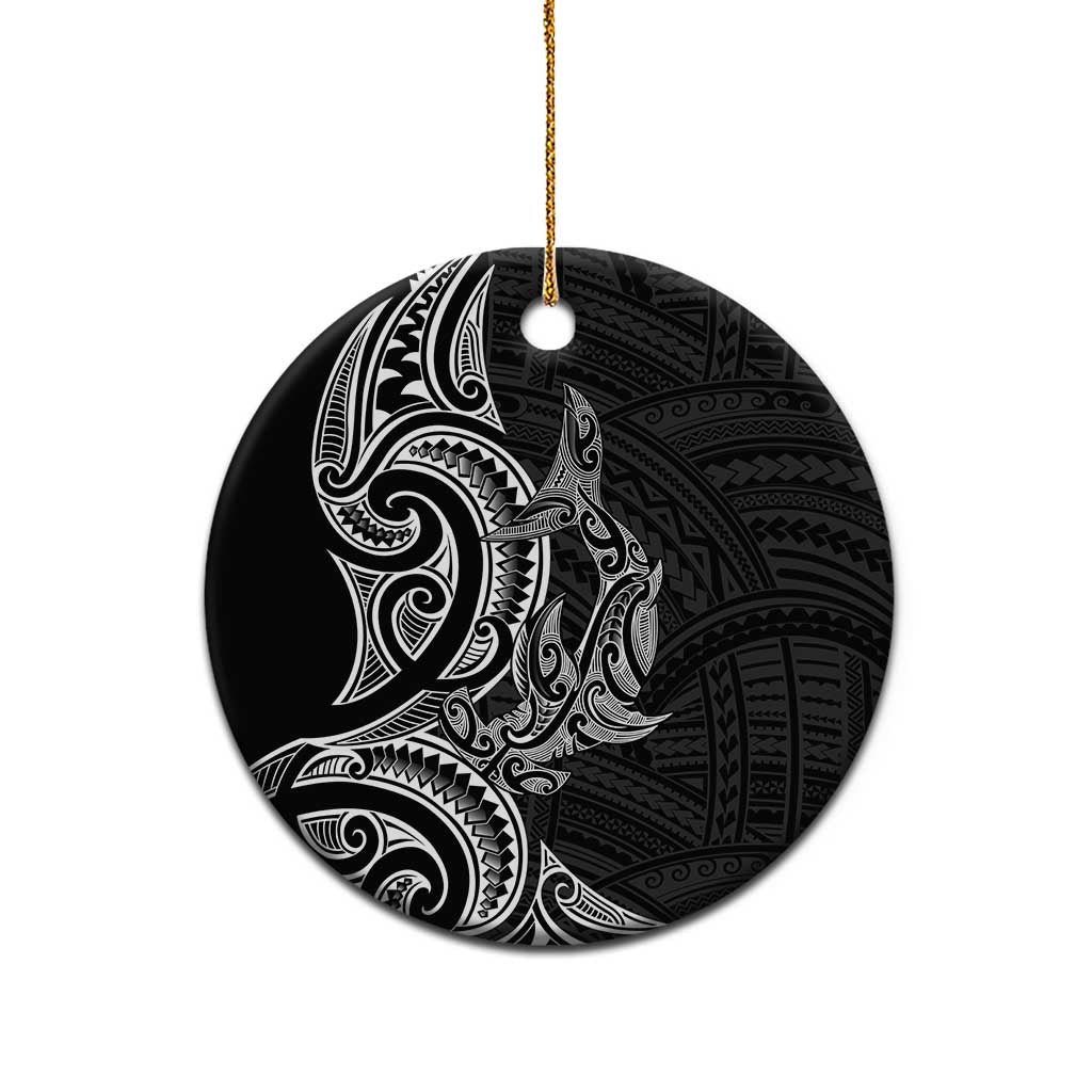 New Zealand Hammerhead Shark Ceramic Ornament Maori Haehae Mangopare Black - Vibe Hoodie