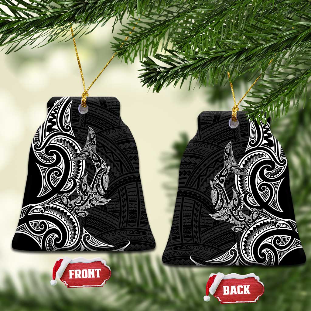New Zealand Hammerhead Shark Ceramic Ornament Maori Haehae Mangopare Black - Vibe Hoodie