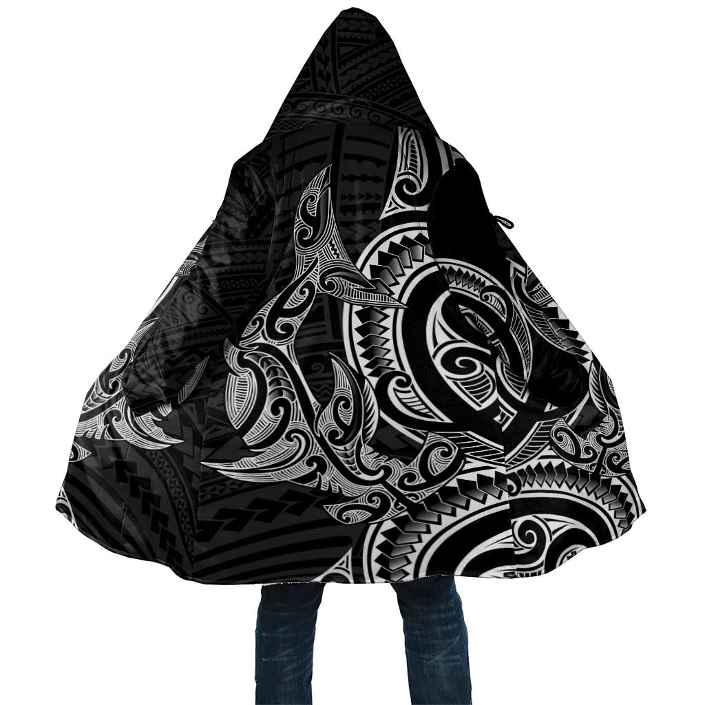 New Zealand Hammerhead Shark Cloak Maori Haehae Mangopare Black - Vibe Hoodie