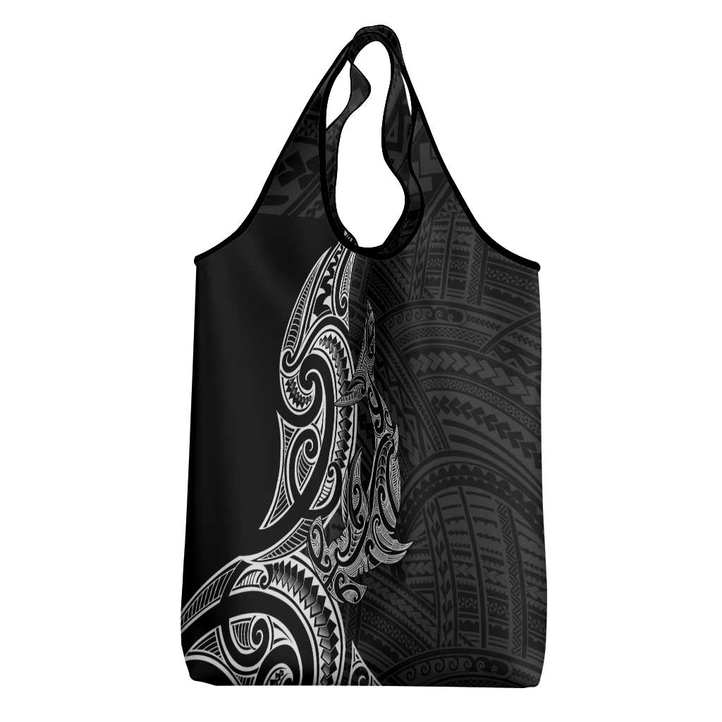 New Zealand Hammerhead Shark Grocery Bag Maori Haehae Mangopare Black - Vibe Hoodie