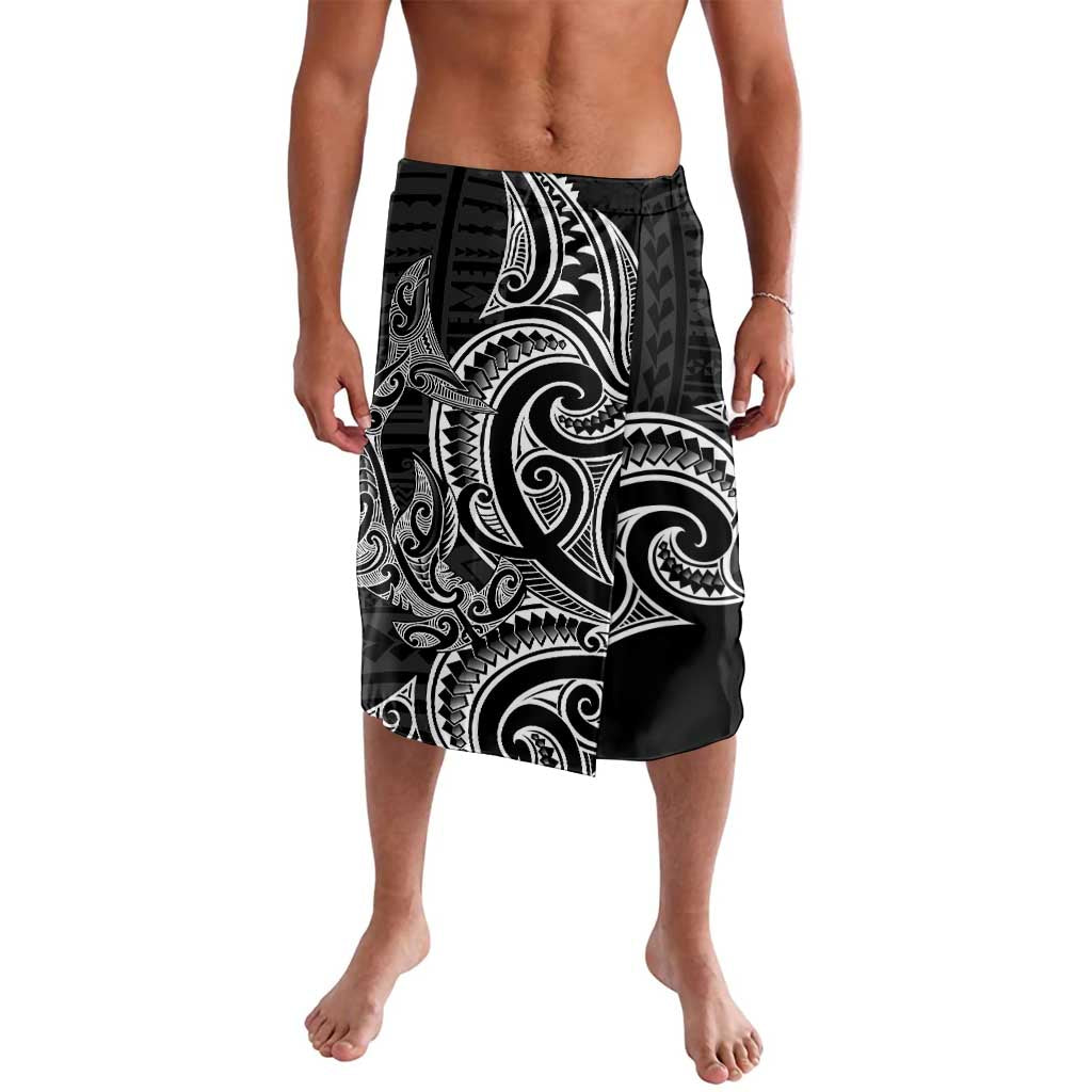 New Zealand Hammerhead Shark Lavalava Maori Haehae Mangopare Black - Vibe Hoodie