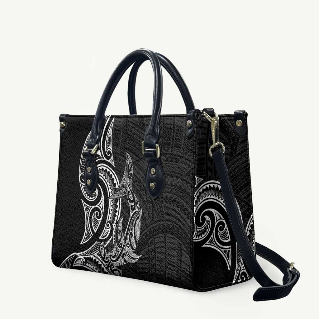 New Zealand Hammerhead Shark Leather Bag Maori Haehae Mangopare Black - Vibe Hoodie