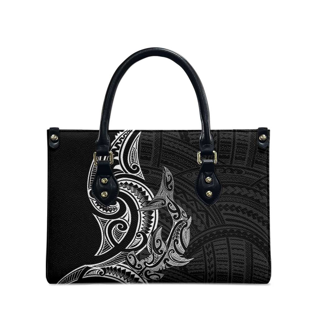 New Zealand Hammerhead Shark Leather Bag Maori Haehae Mangopare Black - Vibe Hoodie