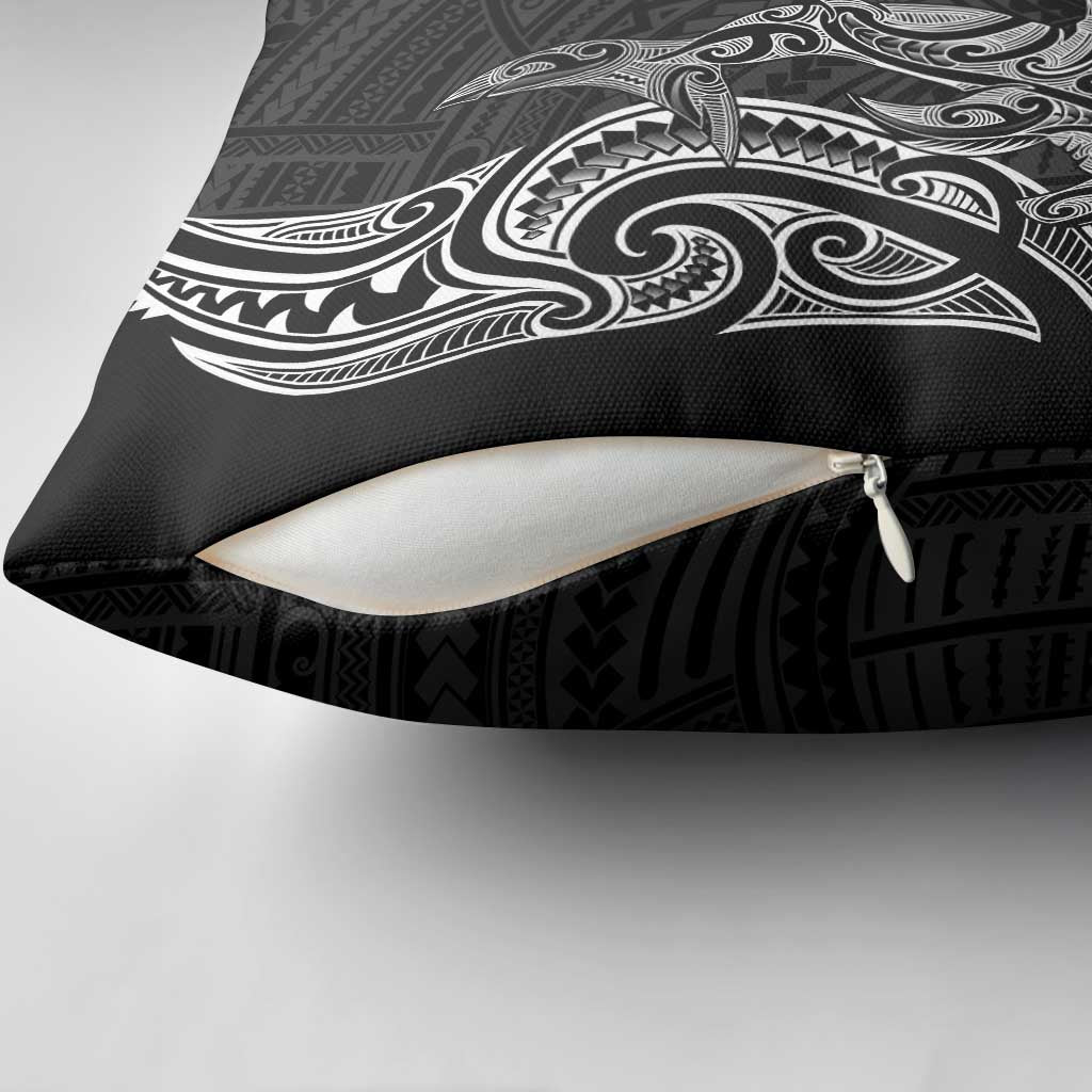 New Zealand Hammerhead Shark Pillow Cover Maori Haehae Mangopare Black - Vibe Hoodie