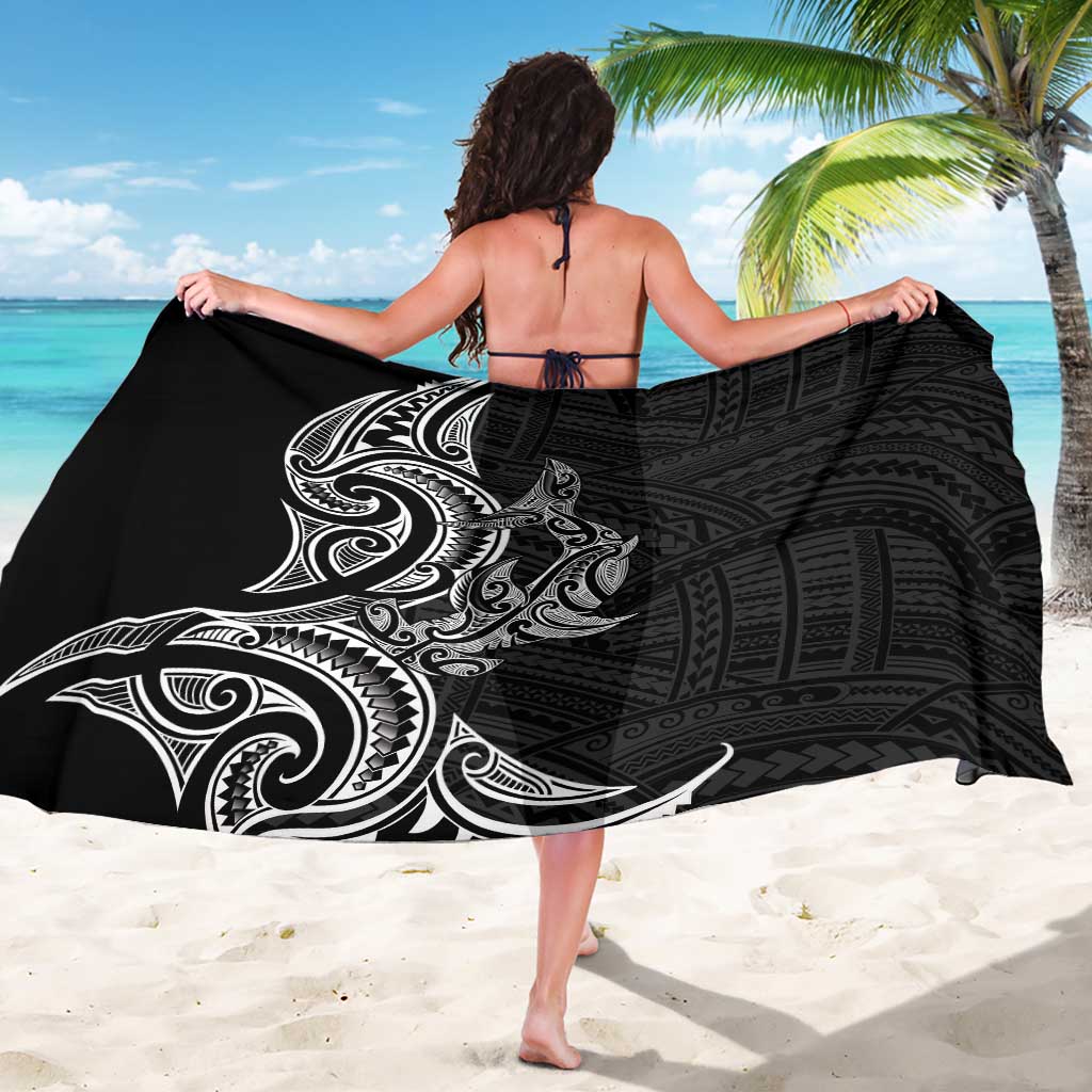 New Zealand Hammerhead Shark Sarong Maori Haehae Mangopare Black - Vibe Hoodie