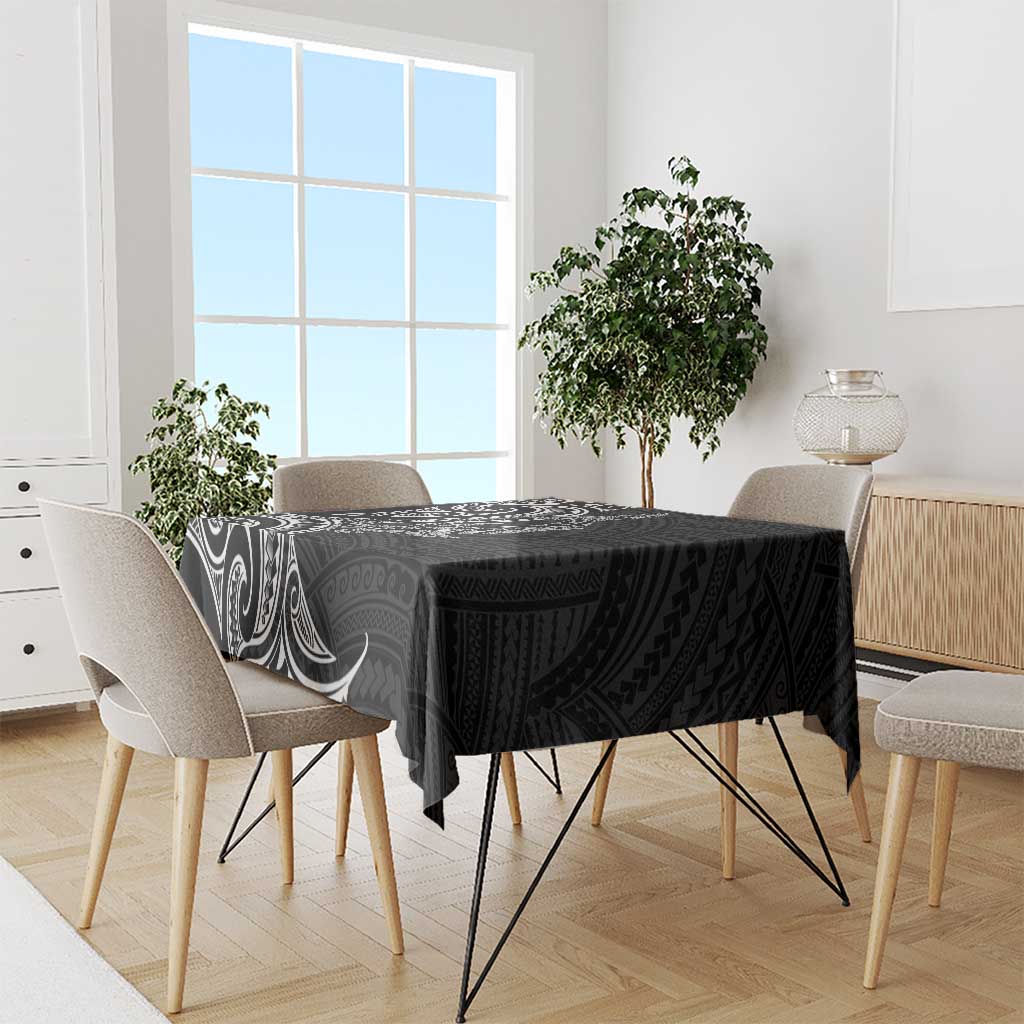 New Zealand Hammerhead Shark Tablecloth Maori Haehae Mangopare Black - Vibe Hoodie