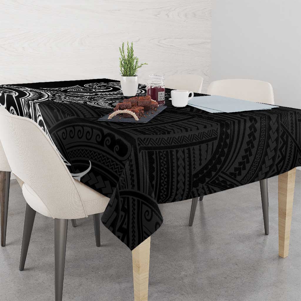 New Zealand Hammerhead Shark Tablecloth Maori Haehae Mangopare Black - Vibe Hoodie