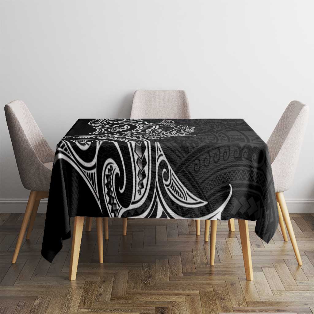 New Zealand Hammerhead Shark Tablecloth Maori Haehae Mangopare Black - Vibe Hoodie