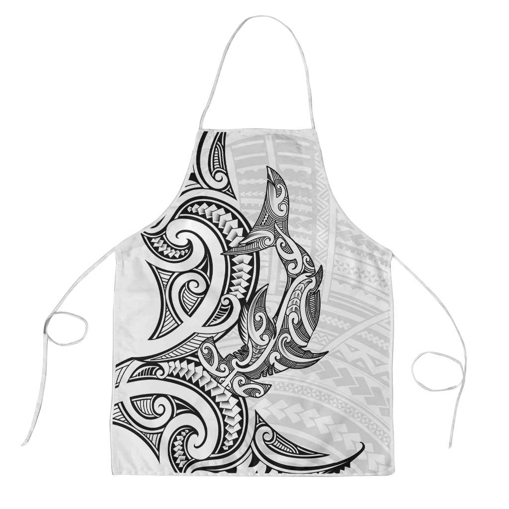 New Zealand Hammerhead Shark Apron Maori Haehae Mangopare White - Vibe Hoodie