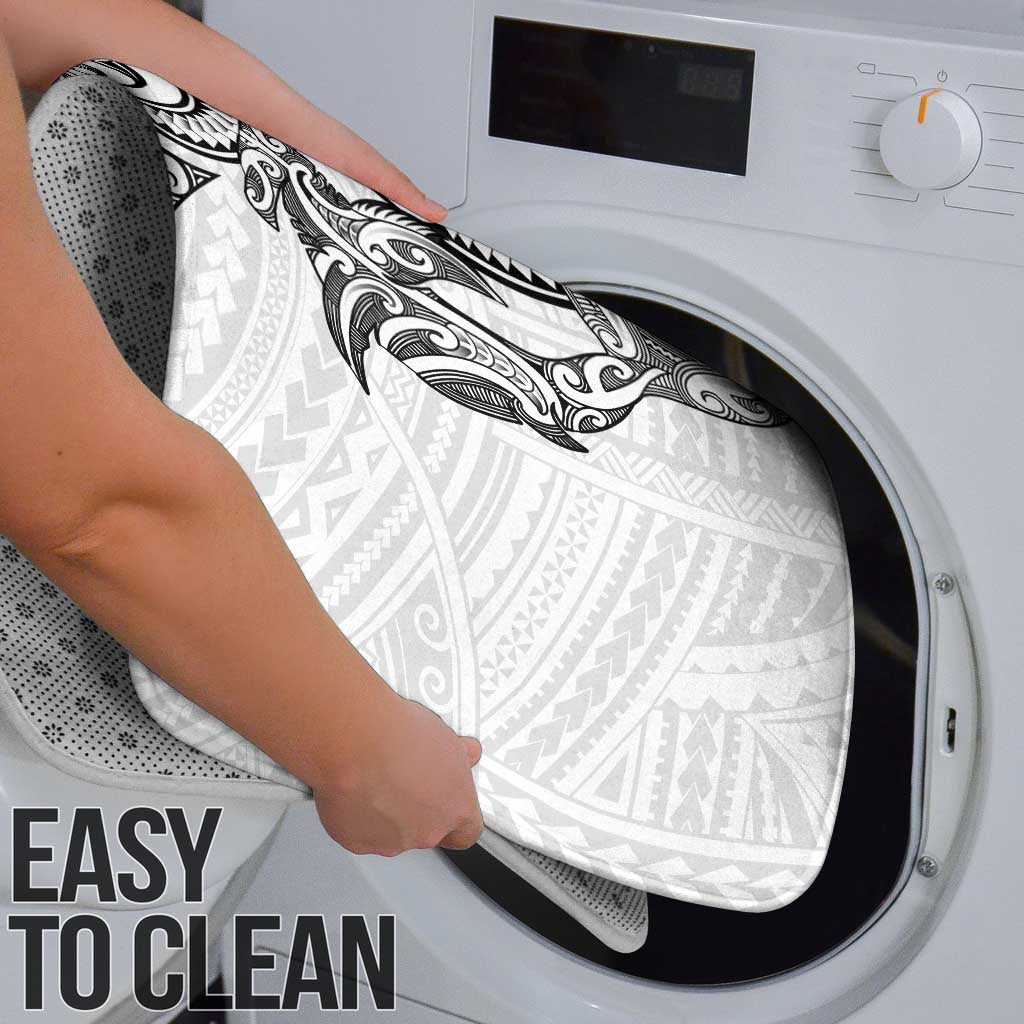 New Zealand Hammerhead Shark Bathroom Set Maori Haehae Mangopare White - Vibe Hoodie