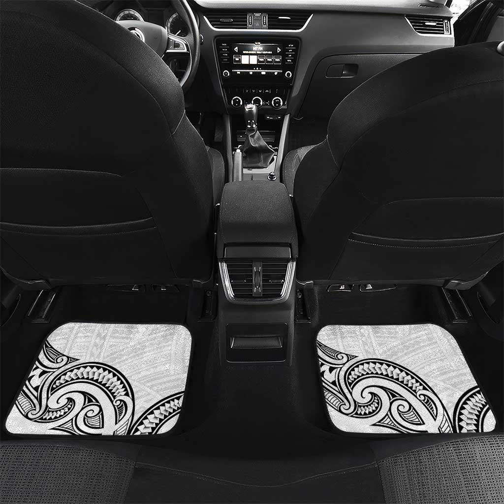 New Zealand Hammerhead Shark Car Mats Maori Haehae Mangopare White - Vibe Hoodie