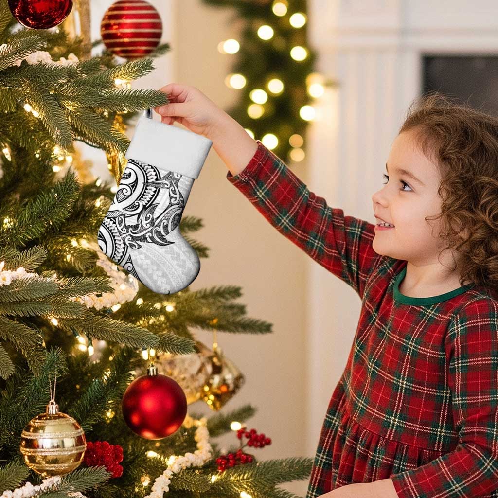 New Zealand Hammerhead Shark Christmas Stocking Maori Haehae Mangopare White - Vibe Hoodie