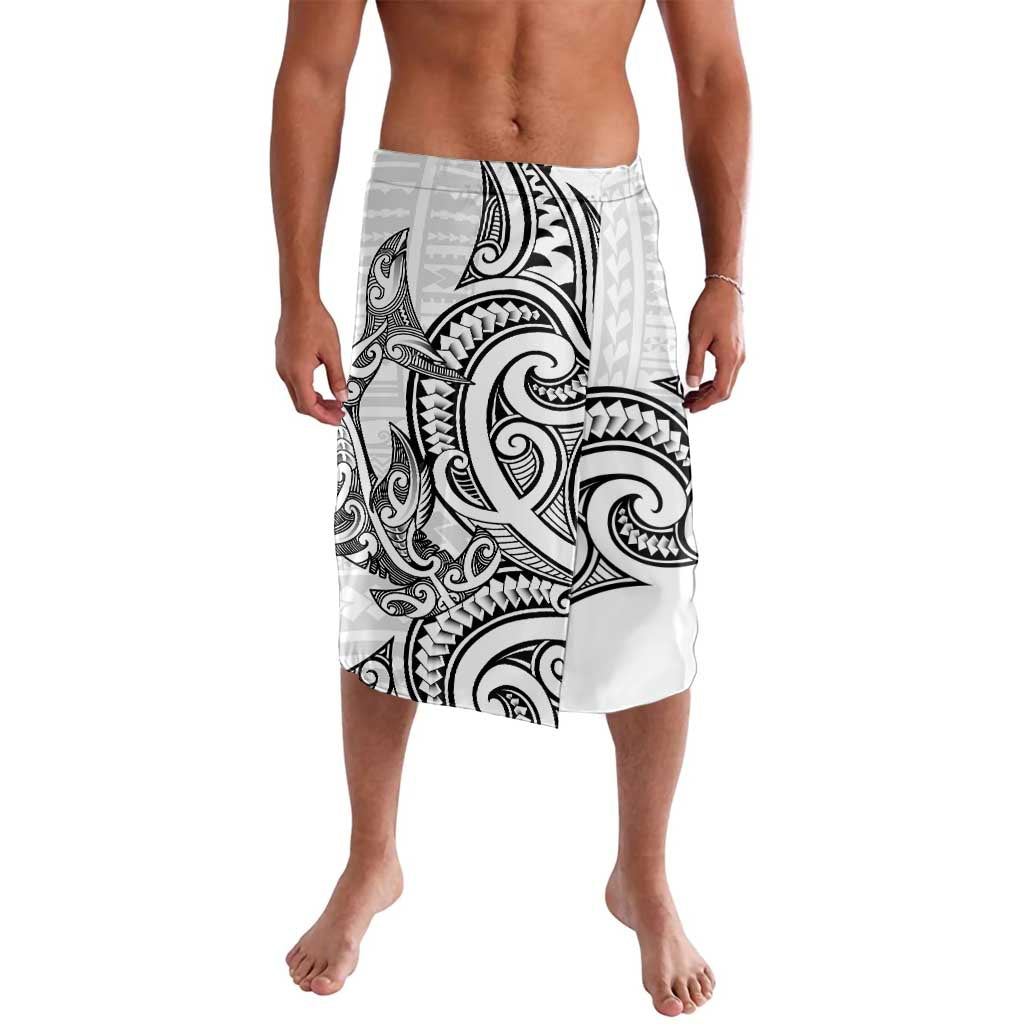 New Zealand Hammerhead Shark Lavalava Maori Haehae Mangopare White - Vibe Hoodie