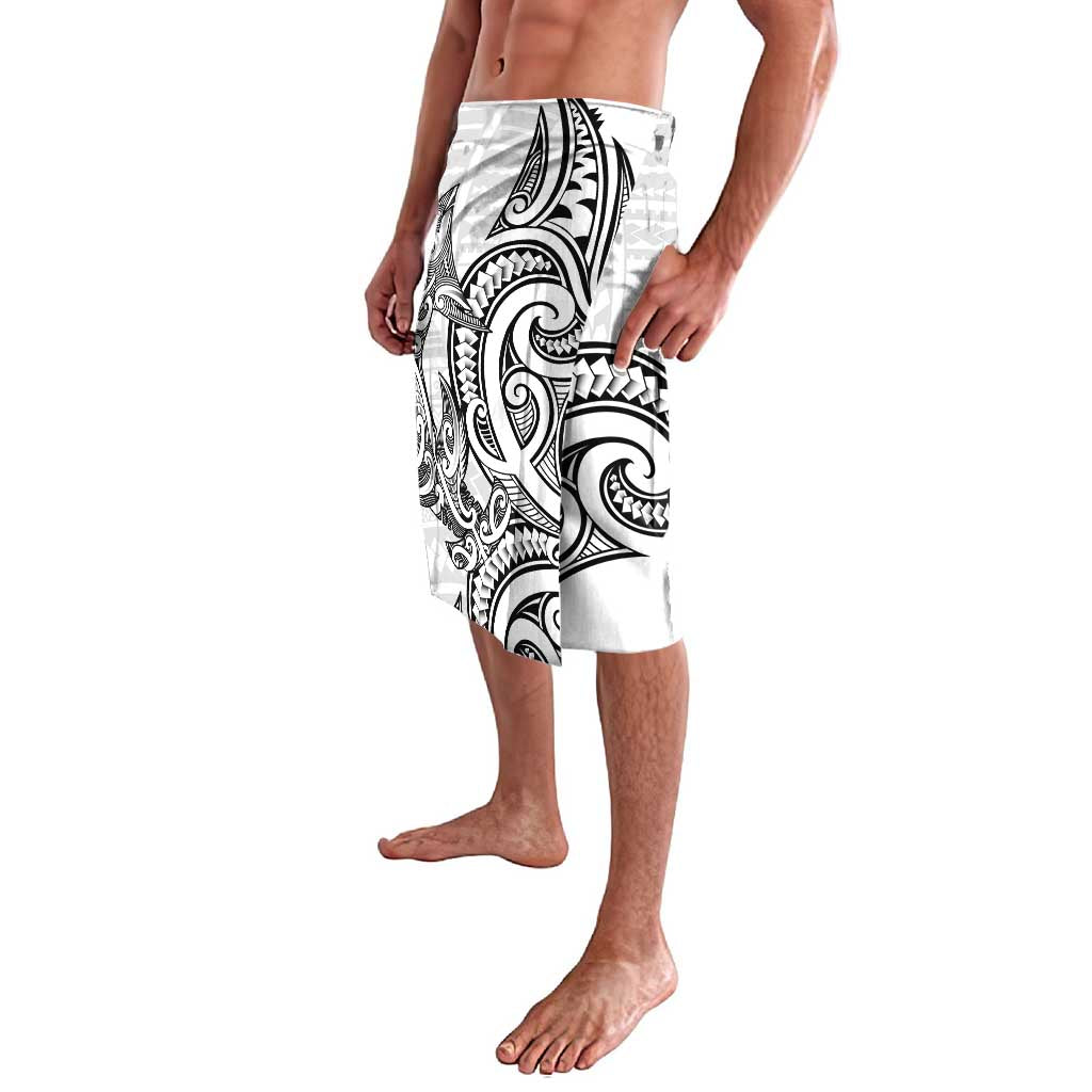 New Zealand Hammerhead Shark Lavalava Maori Haehae Mangopare White - Vibe Hoodie