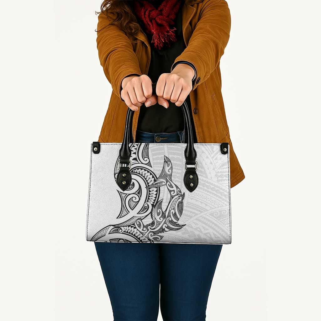 New Zealand Hammerhead Shark Leather Bag Maori Haehae Mangopare White - Vibe Hoodie