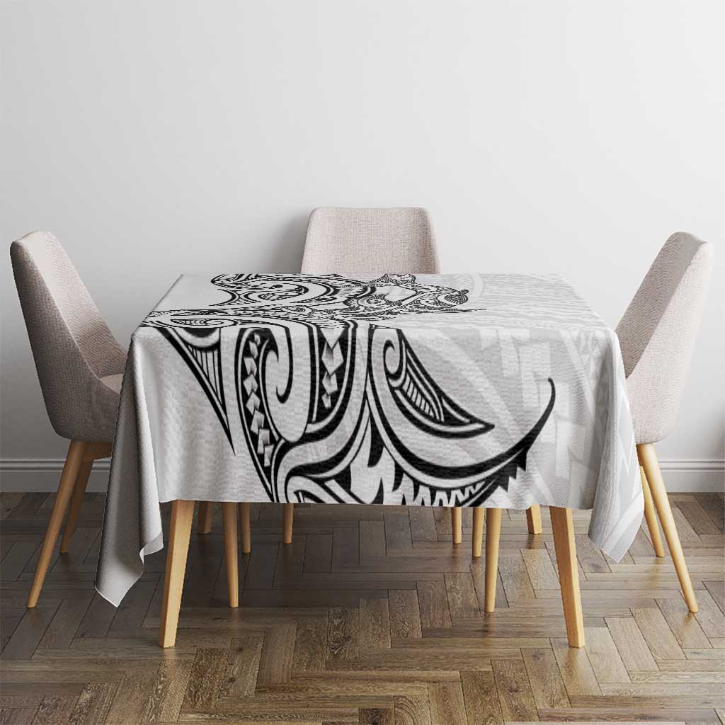 New Zealand Hammerhead Shark Tablecloth Maori Haehae Mangopare White - Vibe Hoodie
