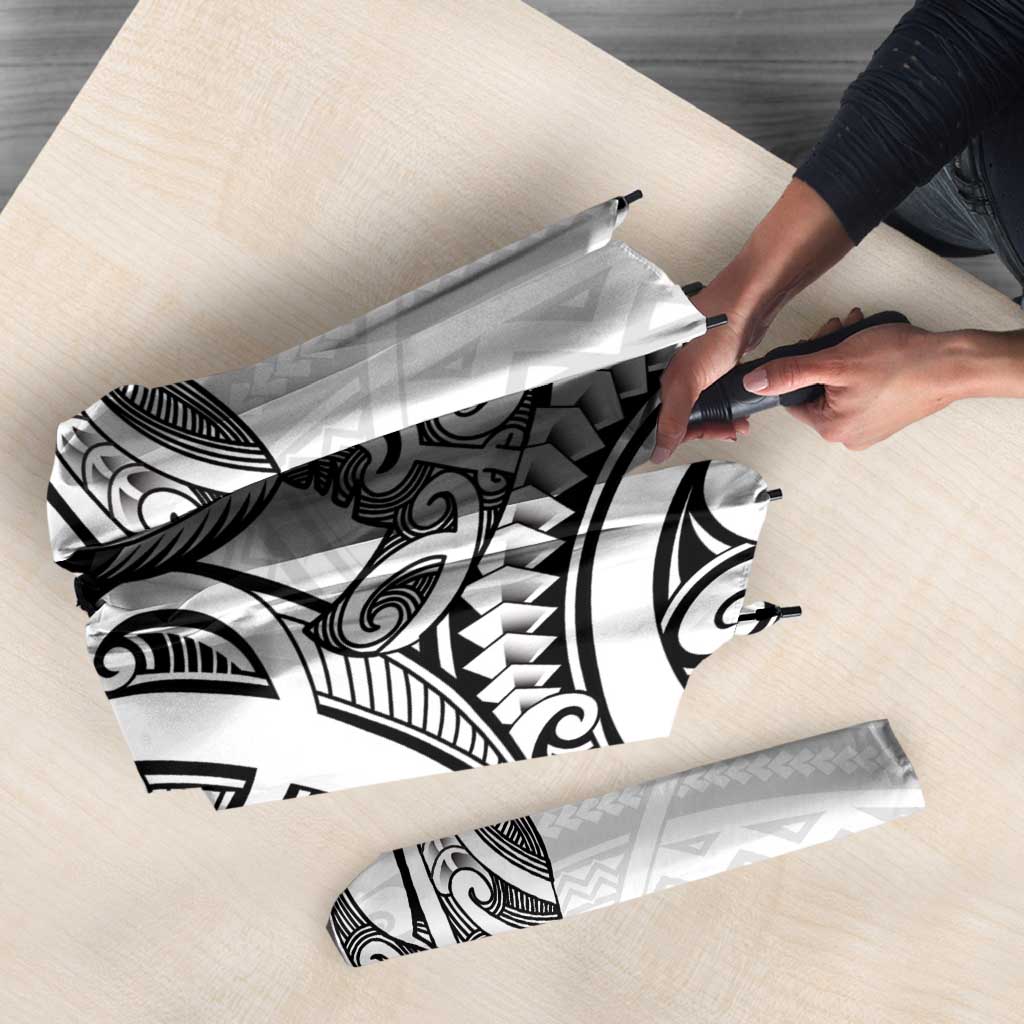 New Zealand Hammerhead Shark Umbrella Maori Haehae Mangopare White - Vibe Hoodie