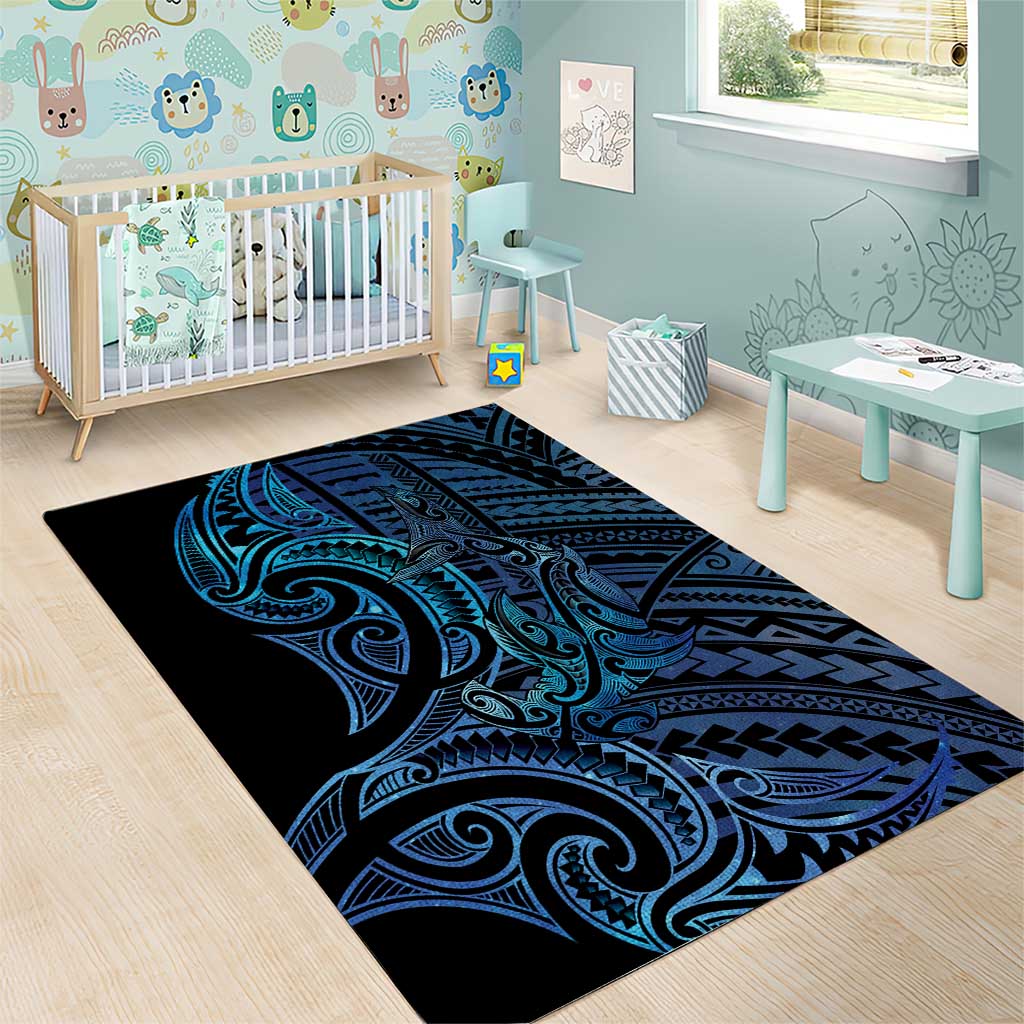 New Zealand Hammerhead Shark Area Rug Maori Haehae Mangopare Galaxy - Vibe Hoodie