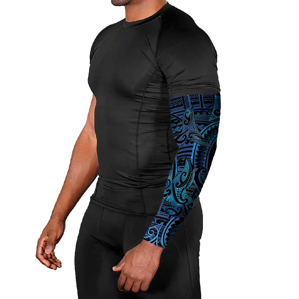 New Zealand Hammerhead Shark Arm Sleeves Maori Haehae Mangopare Galaxy - Vibe Hoodie