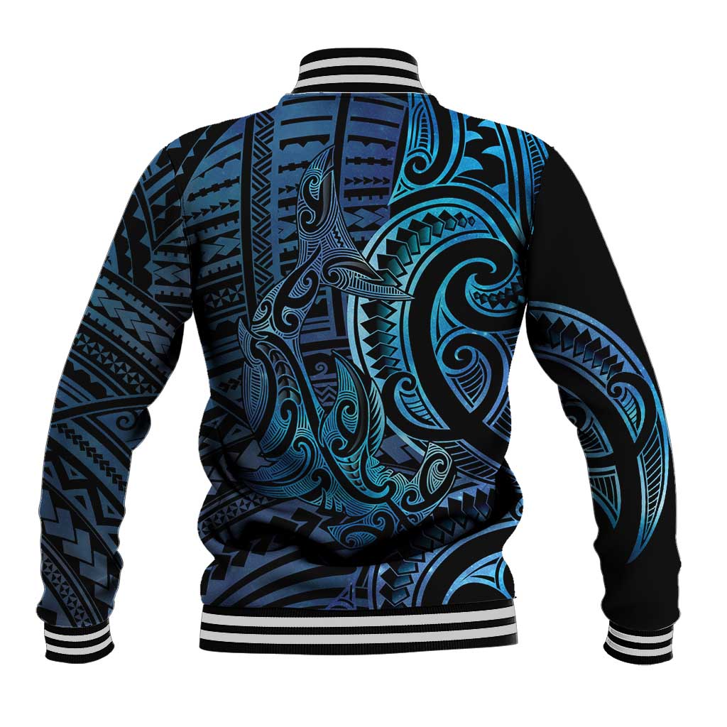 New Zealand Hammerhead Shark Baseball Jacket Maori Haehae Mangopare Galaxy - Vibe Hoodie