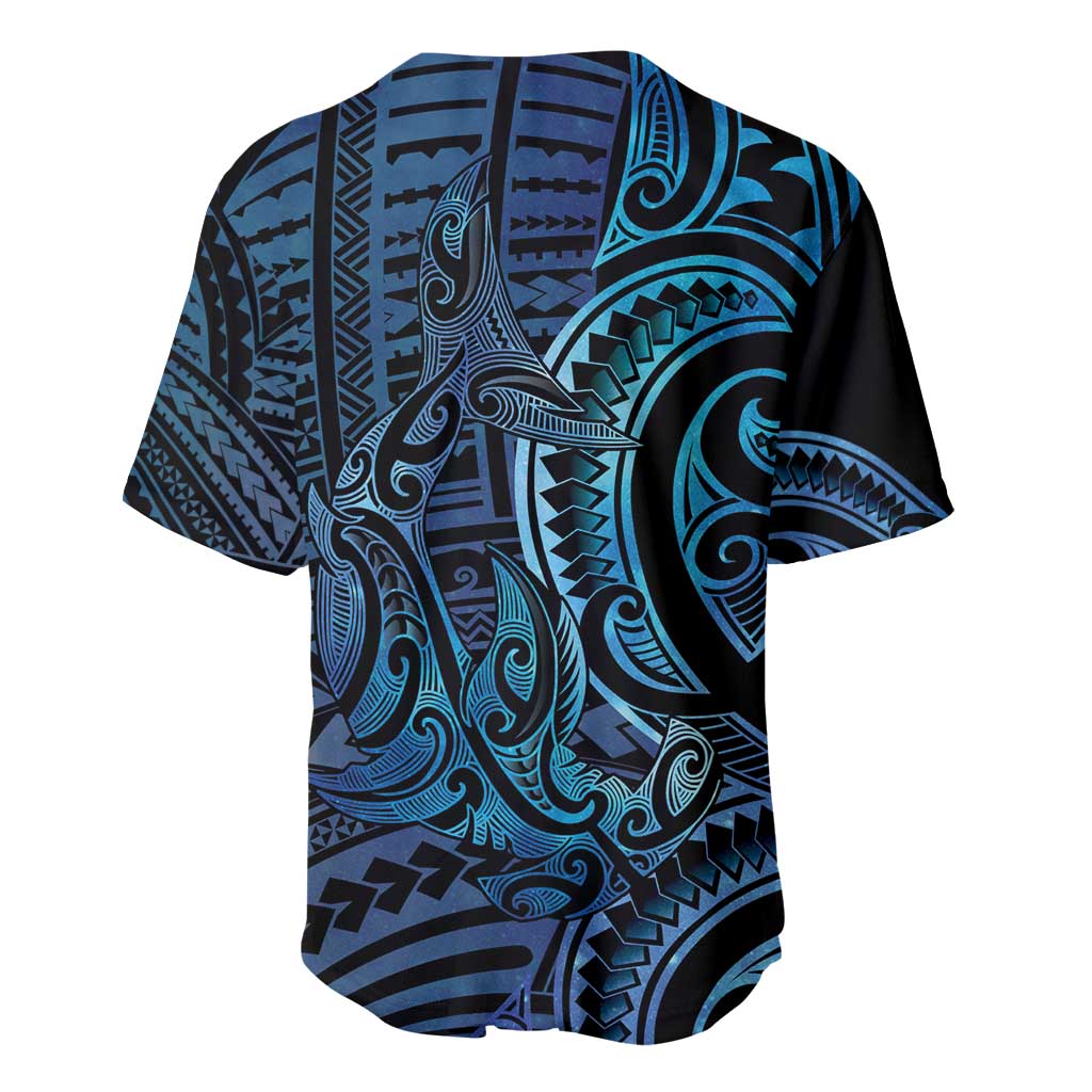 New Zealand Hammerhead Shark Baseball Jersey Maori Haehae Mangopare Galaxy - Vibe Hoodie