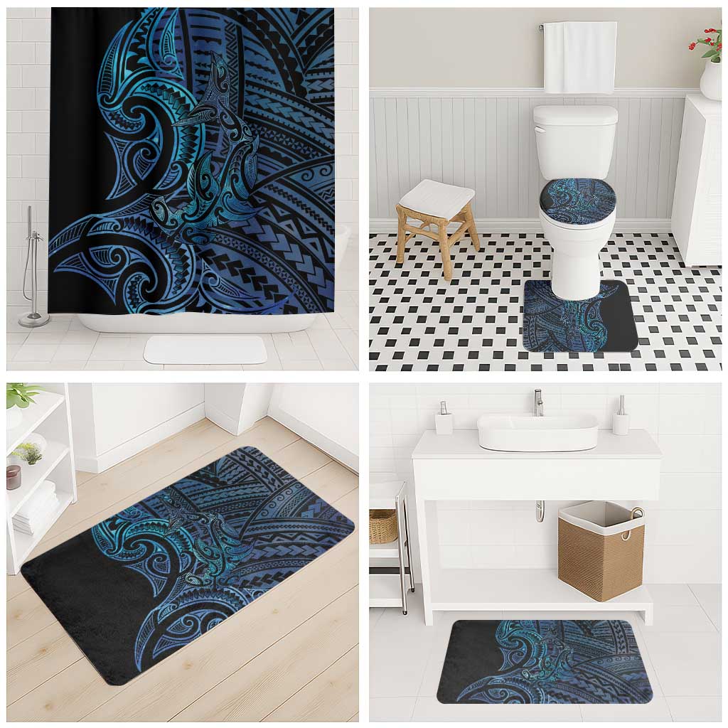 New Zealand Hammerhead Shark Bathroom Set Maori Haehae Mangopare Galaxy - Vibe Hoodie