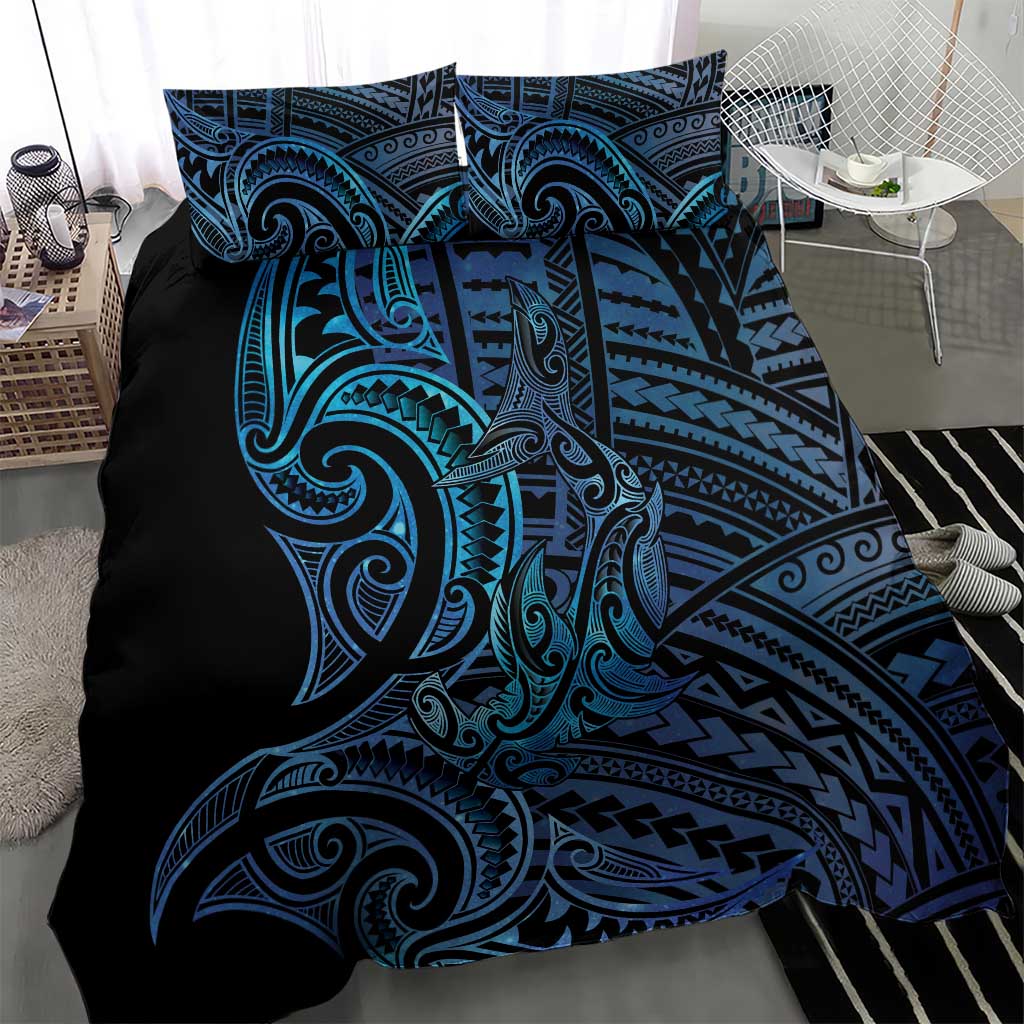 New Zealand Hammerhead Shark Bedding Set Maori Haehae Mangopare Galaxy - Vibe Hoodie