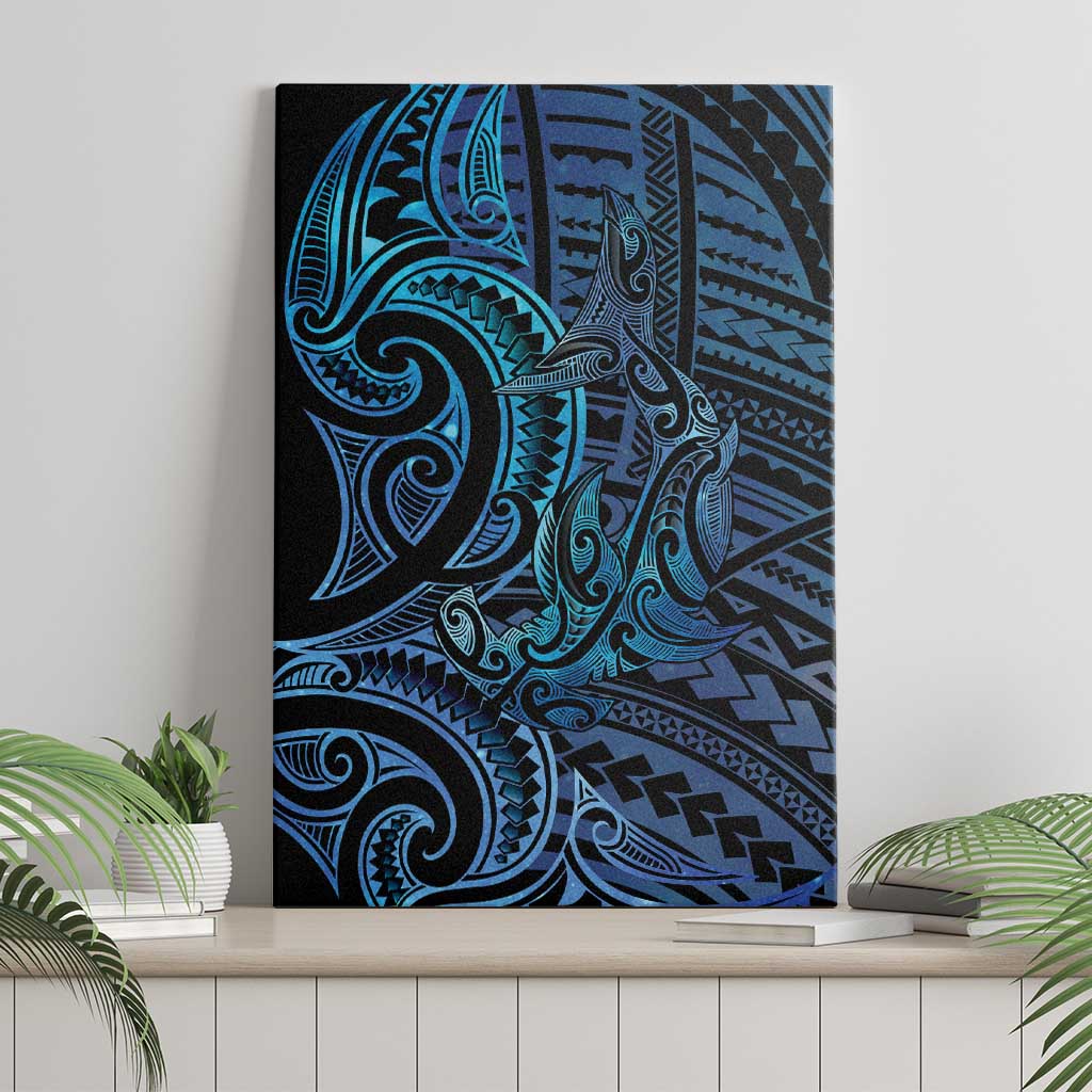 New Zealand Hammerhead Shark Canvas Wall Art Maori Haehae Mangopare Galaxy - Vibe Hoodie