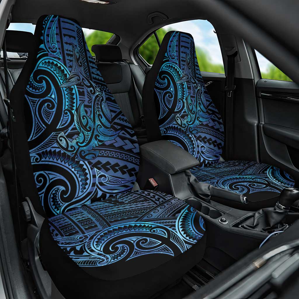 New Zealand Hammerhead Shark Car Seat Cover Maori Haehae Mangopare Galaxy - Vibe Hoodie