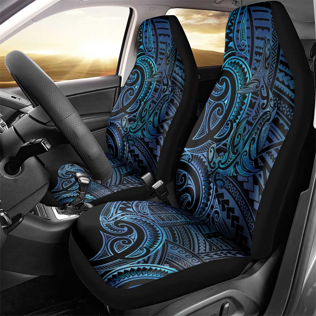New Zealand Hammerhead Shark Car Seat Cover Maori Haehae Mangopare Galaxy - Vibe Hoodie