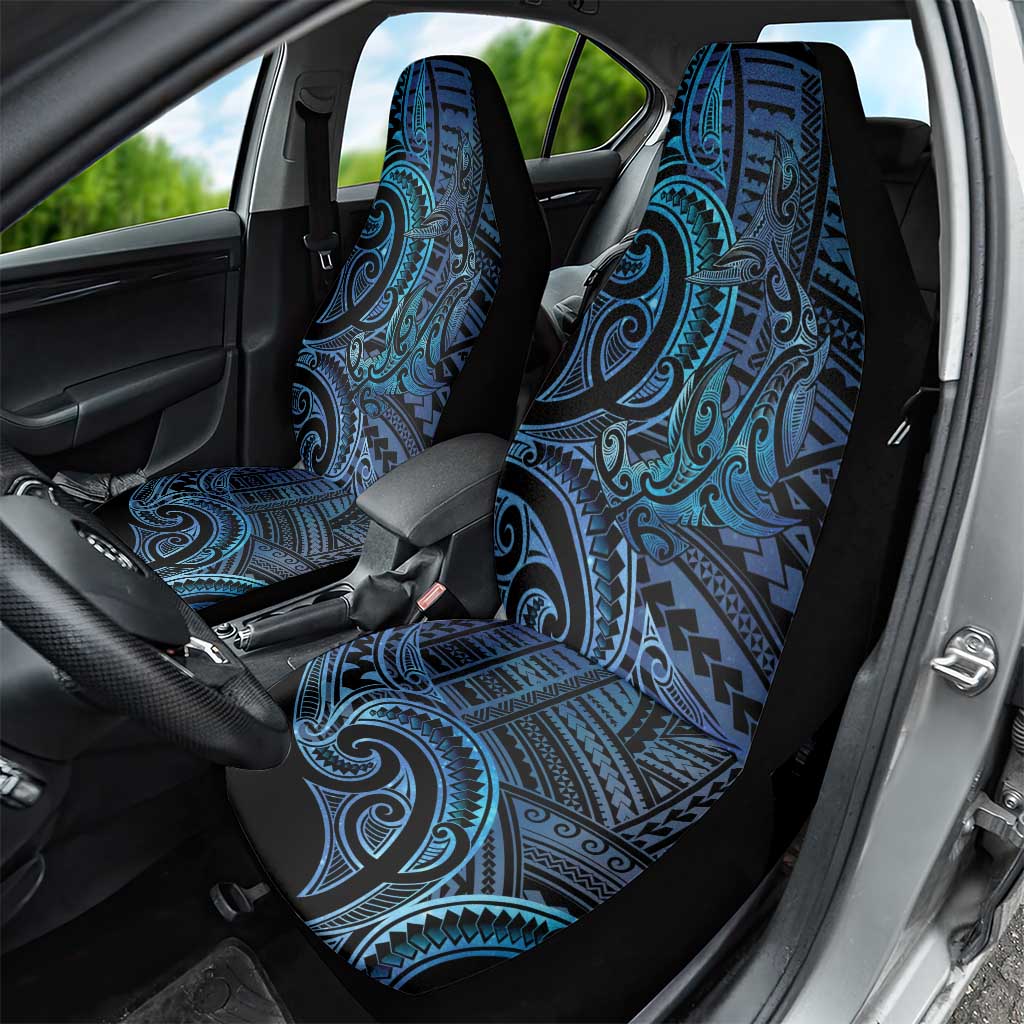 New Zealand Hammerhead Shark Car Seat Cover Maori Haehae Mangopare Galaxy - Vibe Hoodie