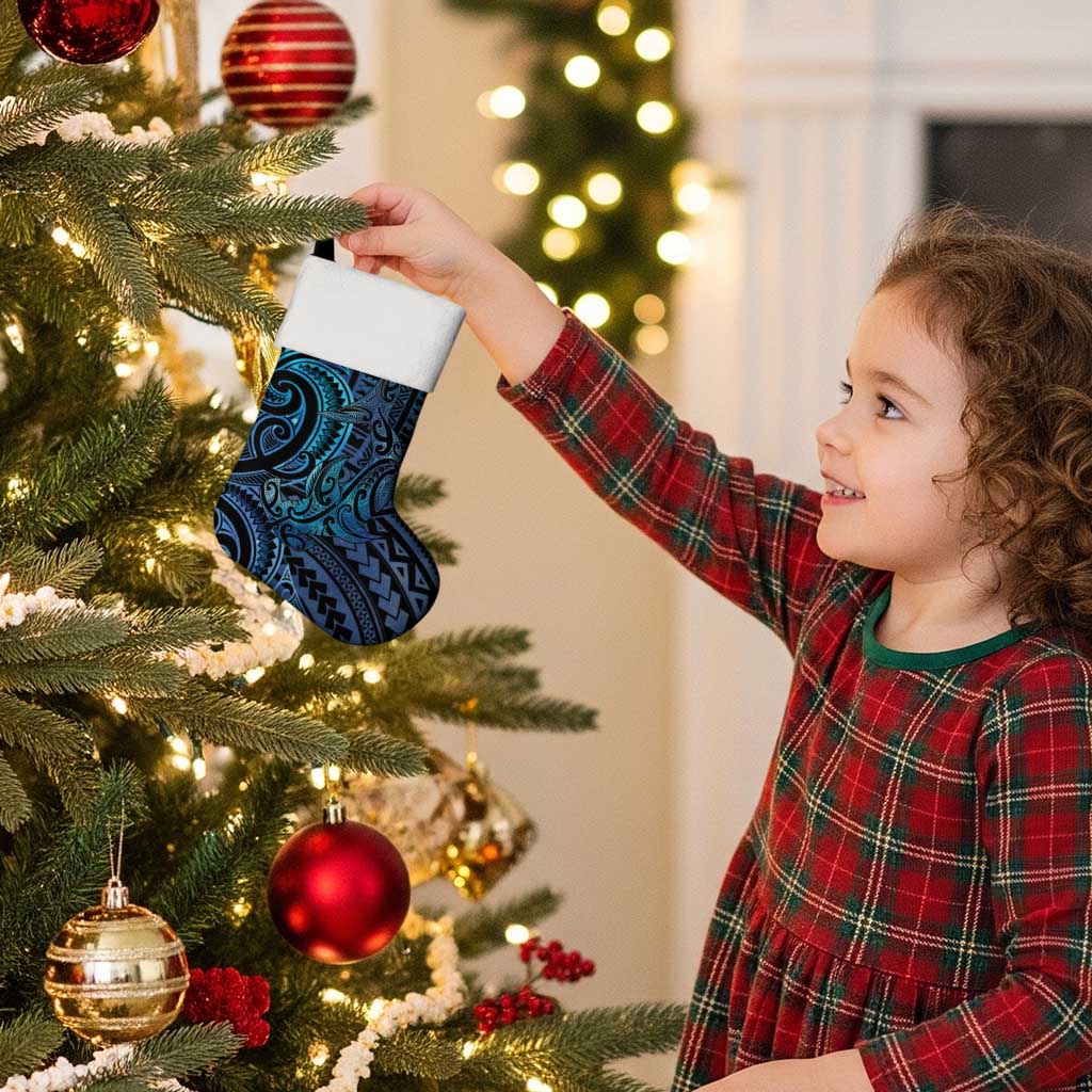 New Zealand Hammerhead Shark Christmas Stocking Maori Haehae Mangopare Galaxy - Vibe Hoodie