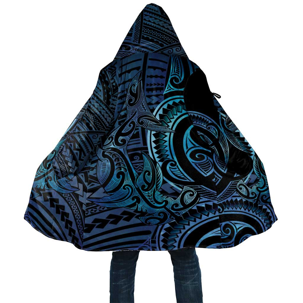 New Zealand Hammerhead Shark Cloak Maori Haehae Mangopare Galaxy - Vibe Hoodie