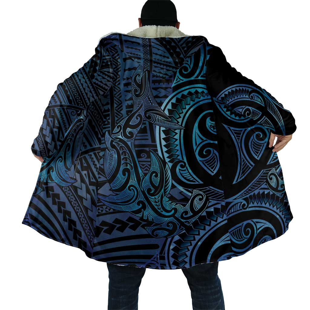 New Zealand Hammerhead Shark Cloak Maori Haehae Mangopare Galaxy - Vibe Hoodie