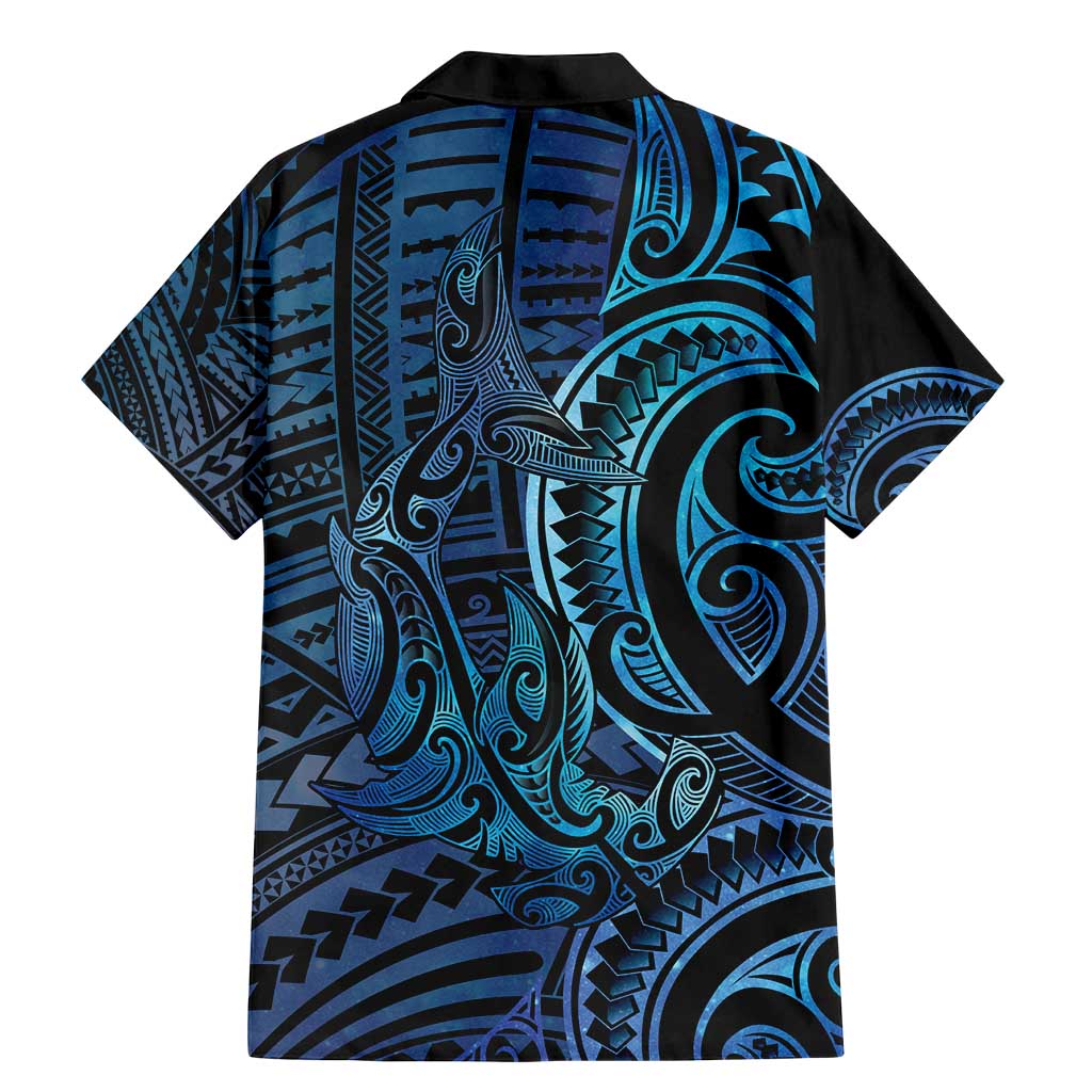 New Zealand Hammerhead Shark Family Matching Mermaid Dress and Hawaiian Shirt Maori Haehae Mangopare Galaxy - Vibe Hoodie