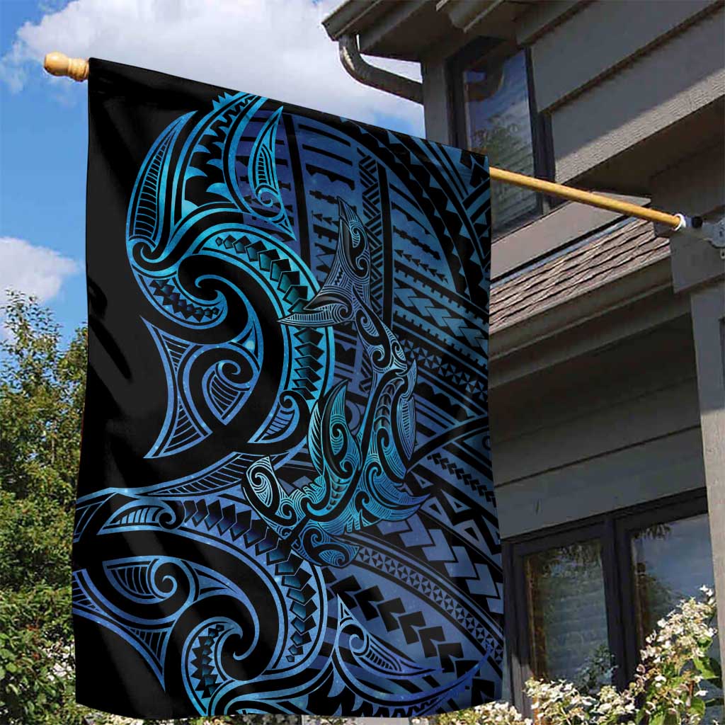 New Zealand Hammerhead Shark Garden Flag Maori Haehae Mangopare Galaxy - Vibe Hoodie