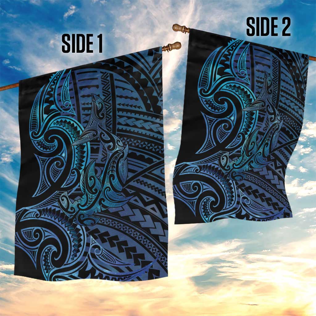 New Zealand Hammerhead Shark Garden Flag Maori Haehae Mangopare Galaxy - Vibe Hoodie